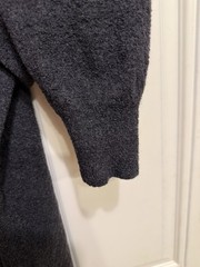 Vintage Jhane Barnes Men’s Gray Wool Knit Collared Sweater One Button Closure