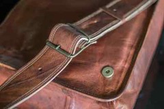 Men’s Genuine Leather Vintage Laptop Messenger Briefcase Bag Satchel Handmade