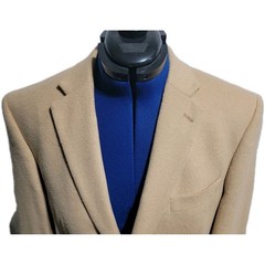 Lauren Ralph Lauren Mens Blazer 42S 100% Camel Hair Sport Coat Tan Beige Short