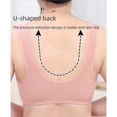7pcs Set Seniors Bra Front Snap Closure Bras Lace Comfort Wireless for Women US