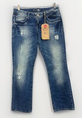 NWT LTB 1948 Women’s Bootcut Low Rise Distressed Denim Cottton Jeans Size 31×32