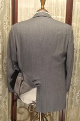 USA Hart Schaffner Marx Gold Trumpeter 40 R gray nailhead 1 vent suit flaw y1j3