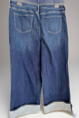 NYDJ Teresa Regular Wide Leg Jean with Wide Cuff Womens Size Size 14 Night Skies