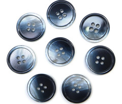 Gradient Four Hole Button Dark Navy Suit Coat 8 Pieces 23mm B-685