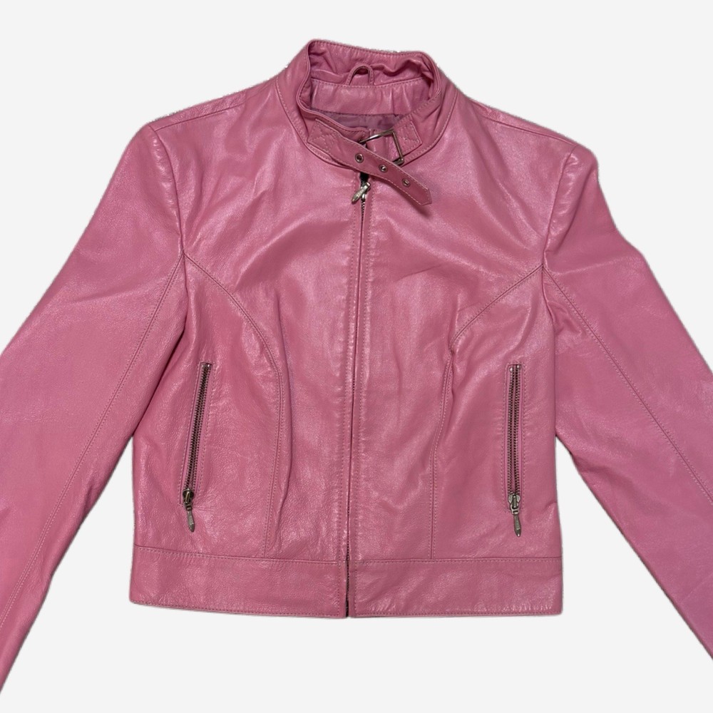 Vintage Y2K Wilson’s Leather Maxima Pink Jacket Biker Motorcycle Size M