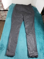 Boohoo Jeans Size 12 Womens Black Stretch Pants Faux Leather Straight NWT