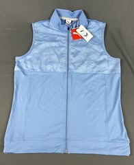Puma Golf Vest Volition America Camo Cover Print Full Zip Medium Blue MSRP $80