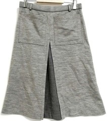 BURBERRY Melange Wool Blend Jersey Skirt 20AW Used