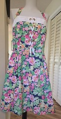 LILLY PULITZER DRESS SZ 10 TONI GET WAY GARDEN PARTY CORSET HALTER FIT & FLARE