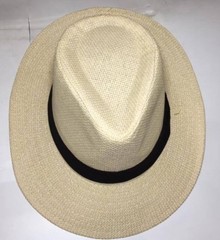 Women Men Brown Fedora Trilby Gangster Cap Summer Beach Sun Straw Panama Hat Bow