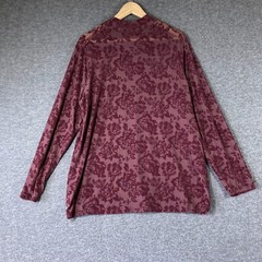 NWT Torrid Burnt Out Velvet Mesh Top Shirt Womens Plus 2X Purple