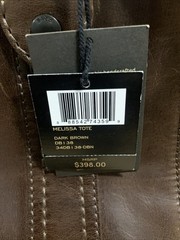 FRYE DARK BROWN MELISSA LEATHER SHOULDER TOTE/ BAG/PURSE