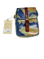 Patricia Nash Zeva Leather Crossbody Wallet Blue Fog