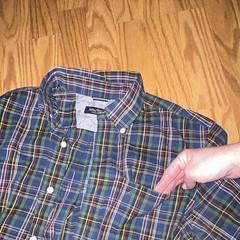 Nautica Men’s Cotton Woven Plaid Button-Down Long Sleeve Shirt Size S