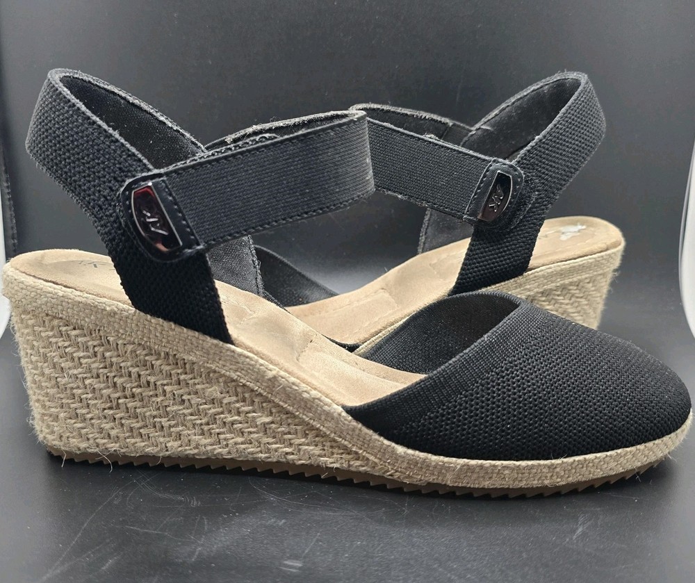 Womens Black Canvas Ann Klein Sz 8 Akzeva/zeva01f8