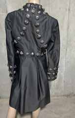 New Burberry Prorsum 2008 Runway Warrior Stud Jacket Trench Coat US 6 8 / IT 44