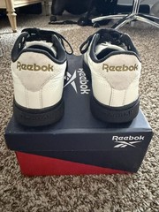 Reebok Women’s Cardi Coated Club C Double Sneaker White/Black H69078 Sz 7.5