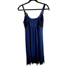 Soma Black Velvet, Midnight-blue Lined Full-Length Robe & Nightgown Set NWT/NWOT