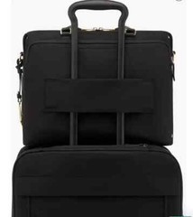 NWT Tumi Voyageur Kendallville Briefcase Bag $495 Black/Gold