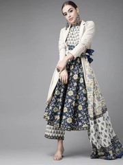 Pakistani Flared Kurta Palazzo Dupatta Set Indian Beautiful Ethnic Salwar Kameez