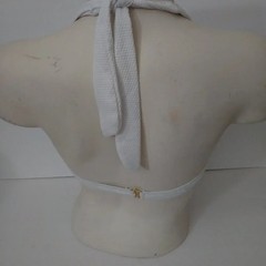White knotted swim top size S