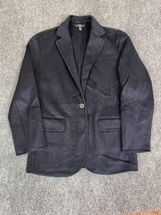 Banana Republic Mens Blazer Navy Blue Wool Blend One-Button Unconstructed XS