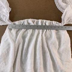 Shein Women’s Size 8/10 White Swiss Dot Off Shoulder Blouse NWT