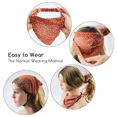 Floral Hair Scarf Headband 5 Pcs Hair Bandanas Chiffon Boho Headbands for Women