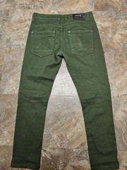 Copper Rivet Jeans/Pants Mens 32×30 Green Distressed With Decorative Zippers