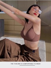 Sujetador Push Up sin aros mujer Bralette sin costuras Deep V Lencería Sexy