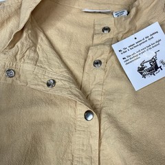 Collections etc Lightweight Tan Vest Women Sz L snap front smocked back waist