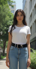 Women Black Wide Waistband Fashion Belt Gold Metal Buckle Comfortable Fit M L XL