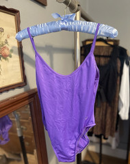 Vintage Valentino Women’s Purple Solid 1-Piece Swimsuit Spaghetti Straps Size 4