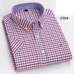 Mens Dress Oxford Shirts Formal Business Short Sleeves Cotton Casual Shirts Top