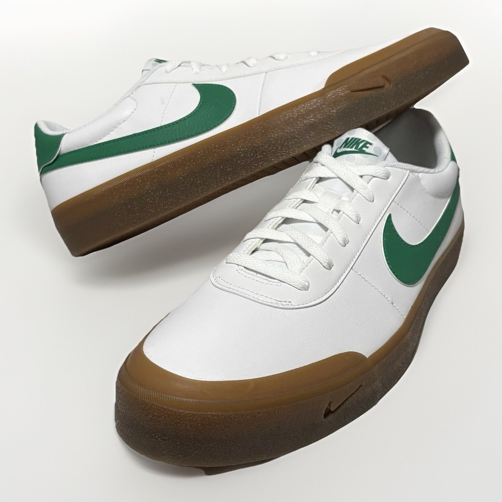 Nike Court Shot White Green Mens Size 12 Malachite Gum Skate Shoes Sneakers