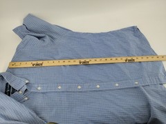 Ralph Lauren Custom Fit Plaid Shirt Mens Sz L Button Down Blue Vintage