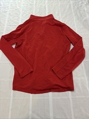 Ibkul Women’s Long Sleeve Quarter Zip Red Athletic Casual Top M