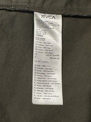 RVCA Men’s Camo Button Front Military Jacket Point Collar Logo Green Black L