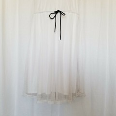 Hunter Target Women Dress White Mesh A-Line Racerback Sleeveless Tank Zip Sz S