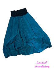 MYO Lagenlook Dream Clouds Tie Balloon Skirt Taffeta & Jersey Emerald 42 44 46 48