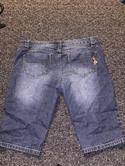 Baby Phat Fashion Silver Label, Blue Denim Capris, Stretch Pockets, 13/L