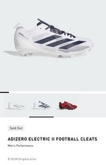 adidas Adizero Electric Mens Size 14 Football Cleats White Navy Blue New NWT