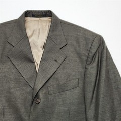 Vtg USA MADE Givenchy 38S 32×30 Gray Birdseye 100% Wool Tweed 4Btn 2Pc Mens Suit