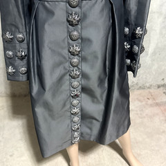 New Burberry Prorsum 2008 Runway Warrior Stud Jacket Trench Coat US 6 8 / IT 44