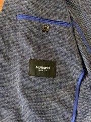 Murano (Dillard’s) Men’s Slim fit Blue/Gray 36 suit with Pants 30×30 (2 piece)