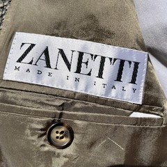 Zanetti Wool Men’s (44) hounds tooth made in Italy formal business suit blazer