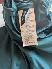 Jantzen Teal Surplice One Piece Swimsuit Adjustable Wide Straps Size 10 Depths