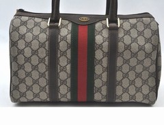 Vintage Gucci Sherry Monogram Boston Bag