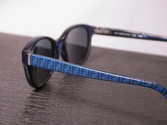 Fendi Blue Clear Logo Print Sunglasses Made in Italy FRAME ONLY