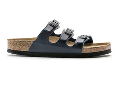 Birkenstock Florida Birko-Flor in Blue Three-Strap Soft Footbed Unisex Sandals